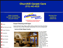 Tablet Screenshot of churchillcarpetcare.com